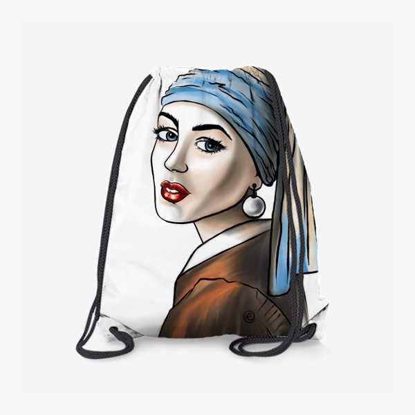 Рюкзак «Девушка с жемчужной сережкой (без фона)»