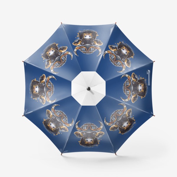 Зонт «Бык 2021 синий»
