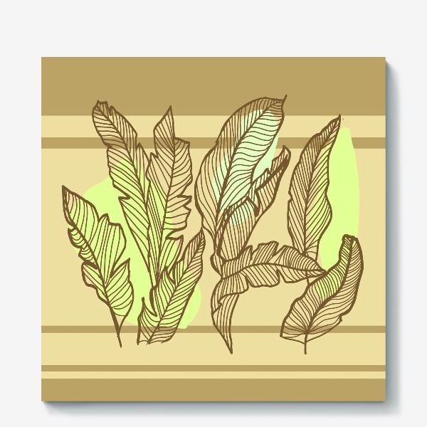 Холст «Банановые листья»