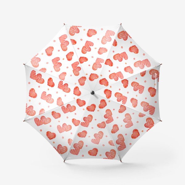 Зонт «Сердце, акварельный принт»
