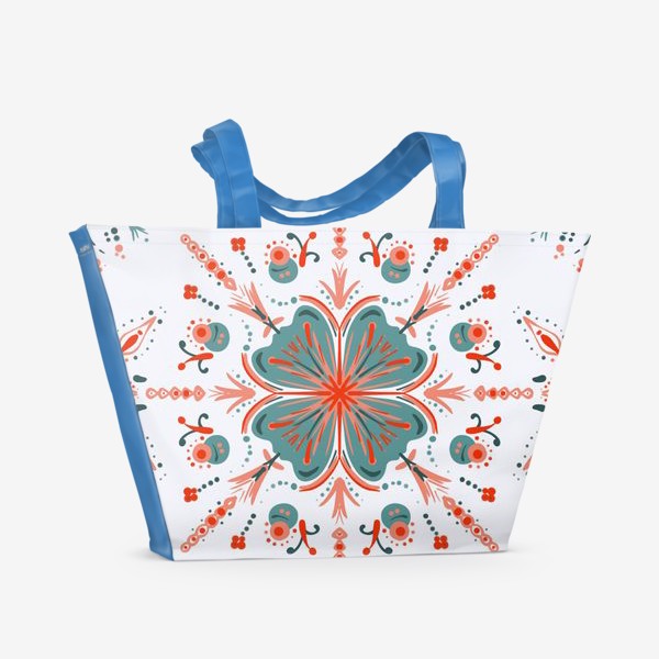 Пляжная сумка «Паттерн.Цветы»