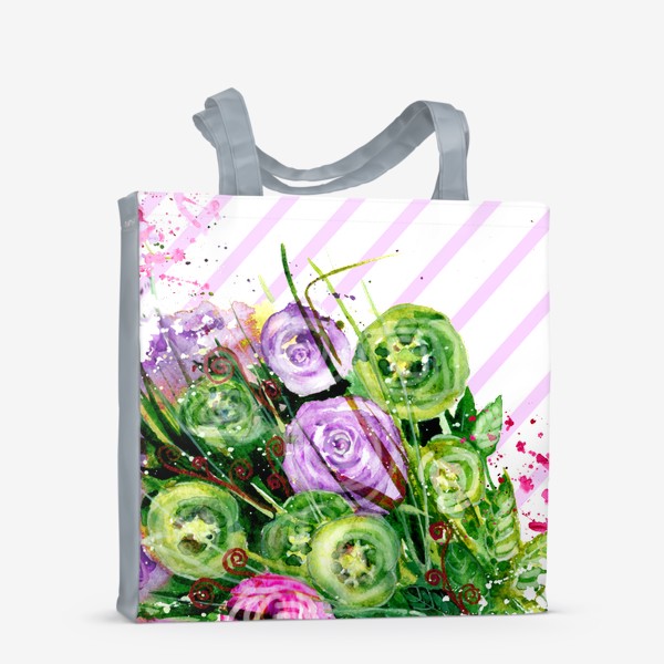 Сумка-шоппер «Абстрактные цветы»