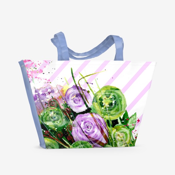 Пляжная сумка &laquo;Абстрактные цветы&raquo;
