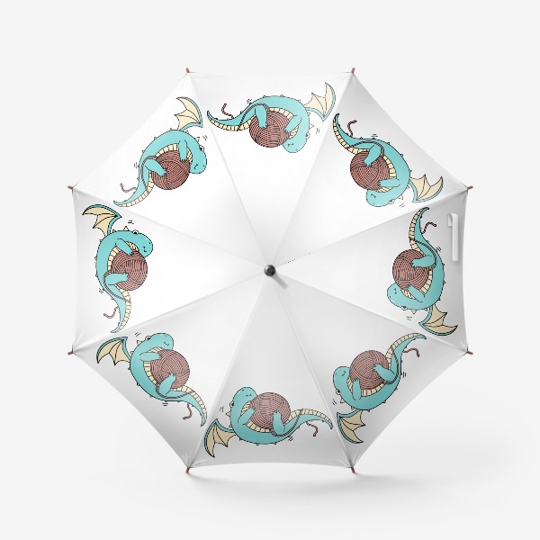 Зонт «Маленький дракончик с клубком ниток»