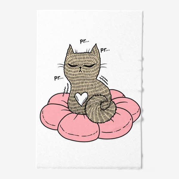 Полотенце «Котик на подушке»