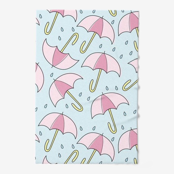 Полотенце «Паттерн - Дождь и зонтики»