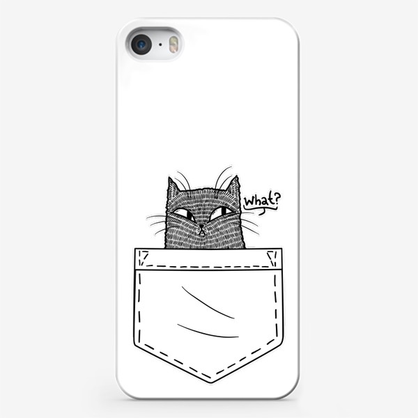 Чехол iPhone «Кот в белом кармане»