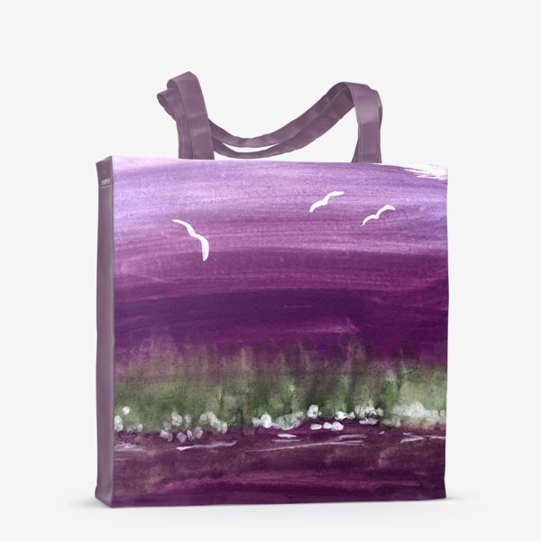 Сумка-шоппер «Фиолетовый пейзаж.»