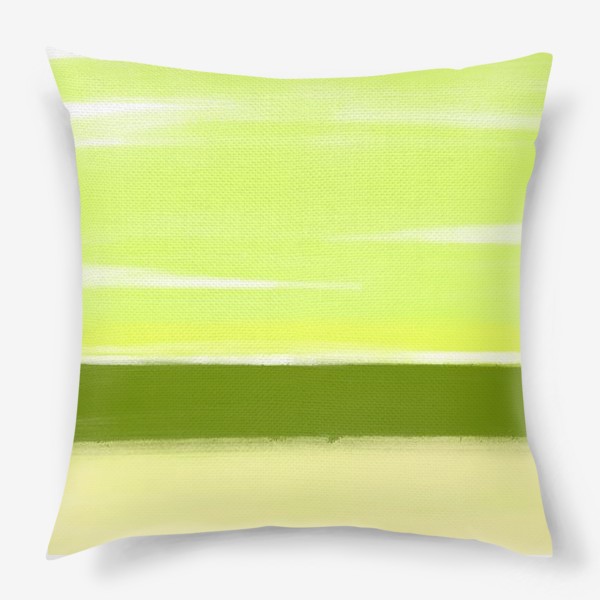 Подушка «Абстрактный зеленый пейзаж»