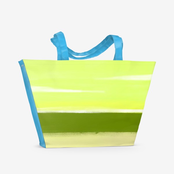 Пляжная сумка «Абстрактный зеленый пейзаж»