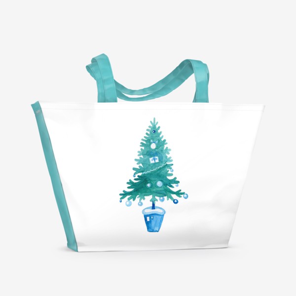Пляжная сумка «Голубая ель»