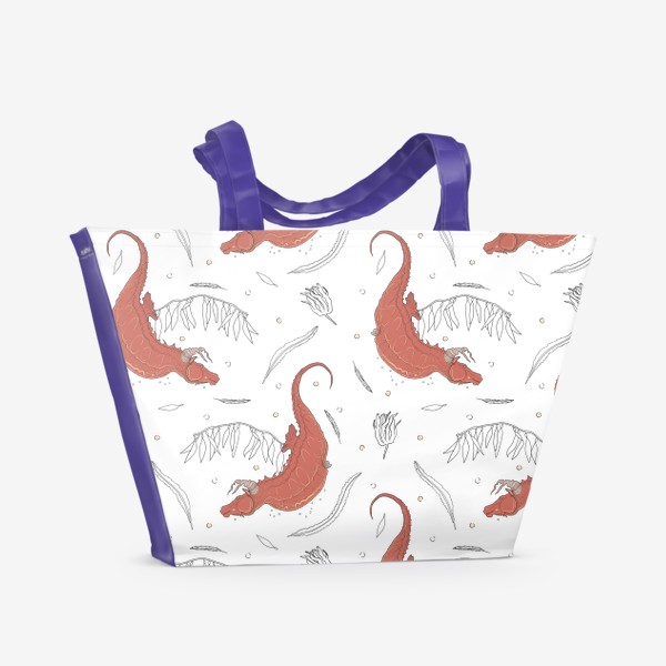 Пляжная сумка «Terracotta seahorse no background»