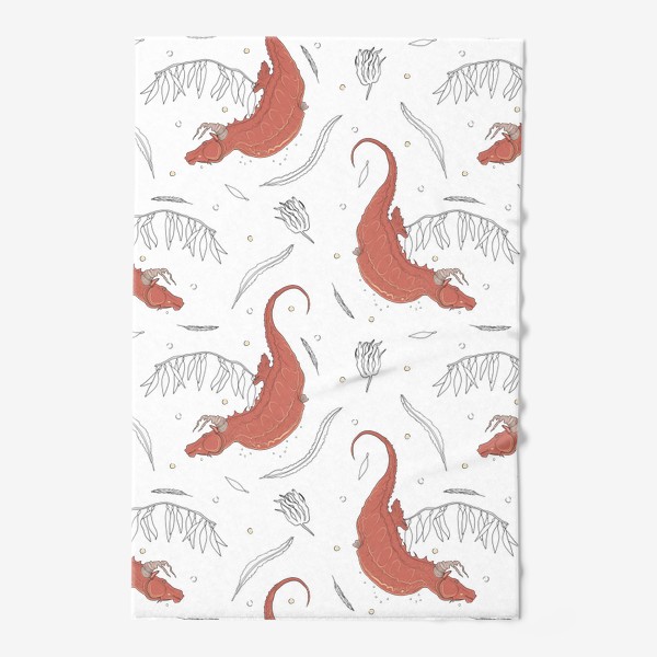Полотенце «Terracotta seahorse no background»
