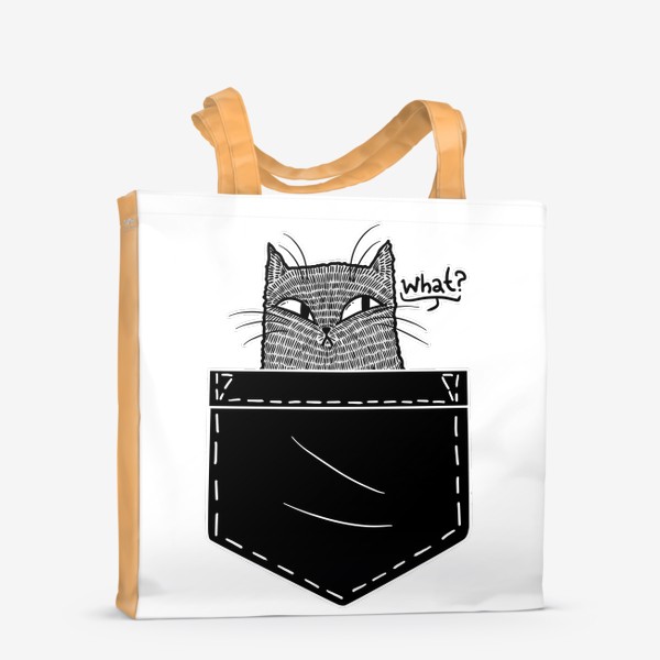 Сумка-шоппер «Кот в черном кармане»