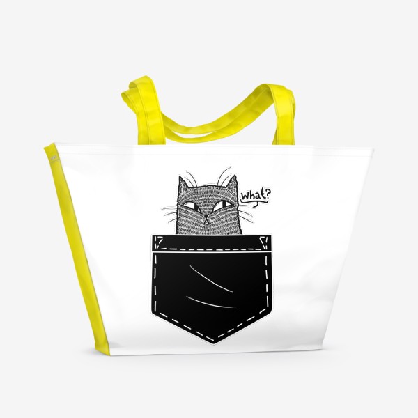 Пляжная сумка &laquo;Кот в черном кармане&raquo;