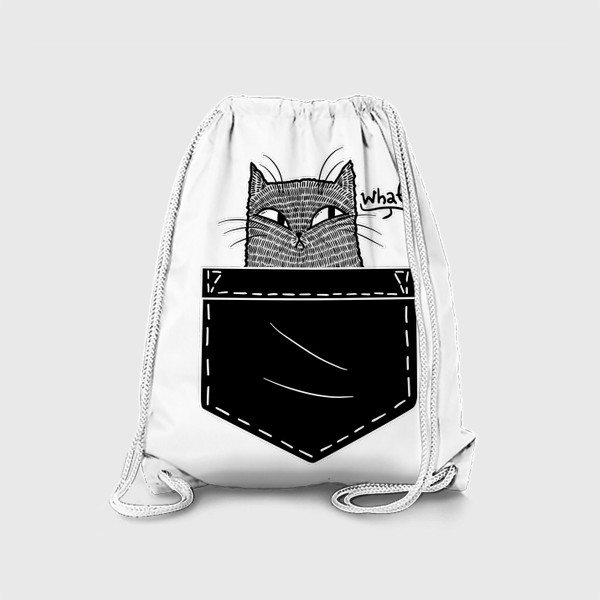 Рюкзак «Кот в черном кармане»