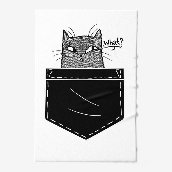 Полотенце «Кот в черном кармане»