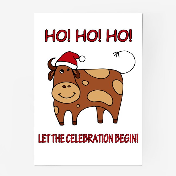 Постер «Год быка. Новогодний подарок»