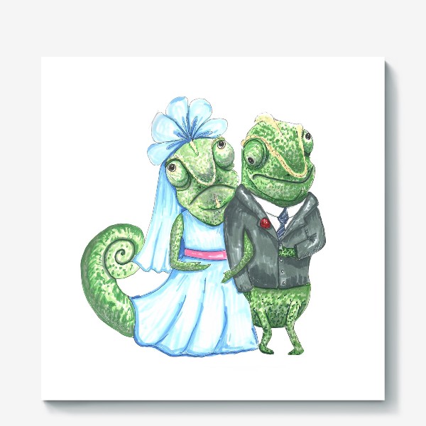 Холст «Свадьба хамелеонов»