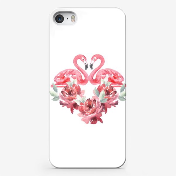 Чехол iPhone «Сердце из цветов Фламиного пионы»