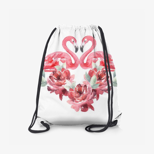 Рюкзак «Сердце из цветов Фламиного пионы»