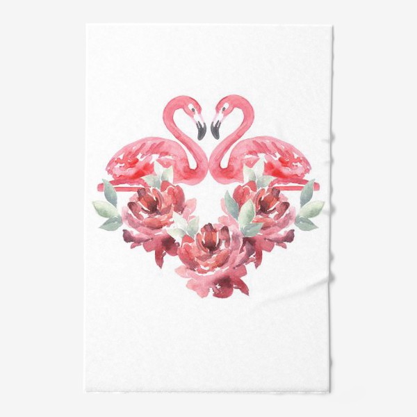 Полотенце «Сердце из цветов Фламиного пионы»