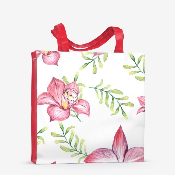 Сумка-шоппер «Орхидея Цветок Паттерн»