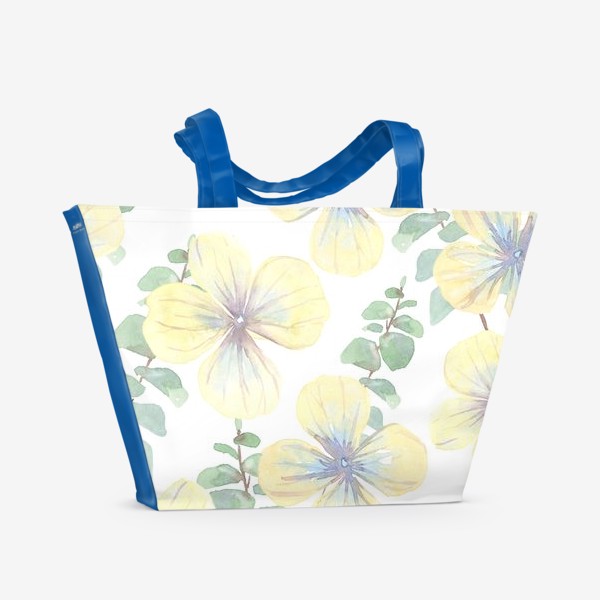 Пляжная сумка «Паттерн Цветы»