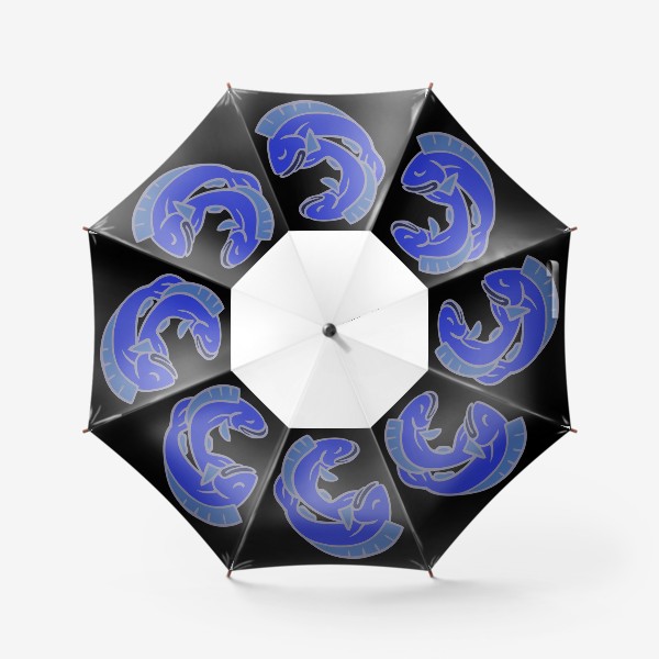 Зонт «Знаки зодиака иллюстрация рыбы»