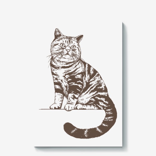 Холст «Рисунок кот»