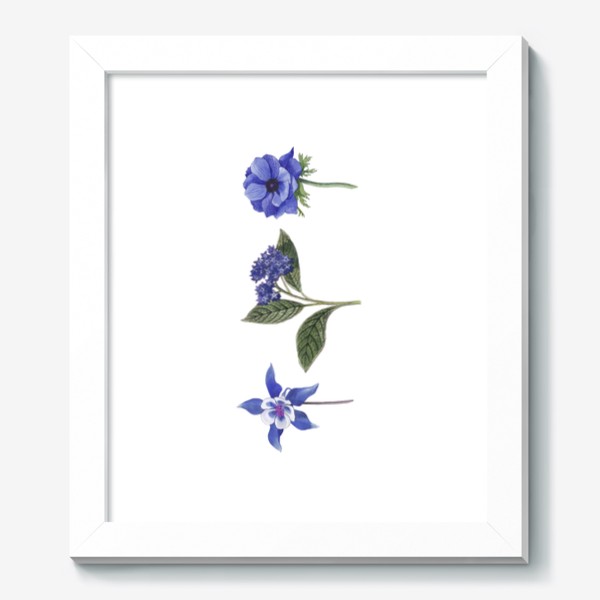 Картина «Синие цветы. Ботаника»