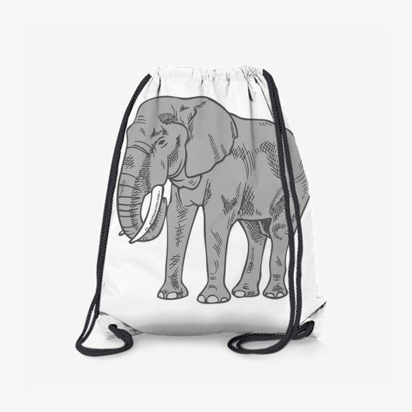 Рюкзак «Слон серый иллюстрация »