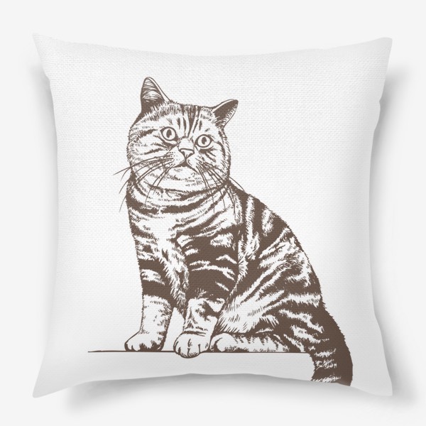Подушка «Рисунок кот»