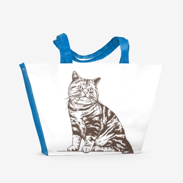 Пляжная сумка «Рисунок кот»