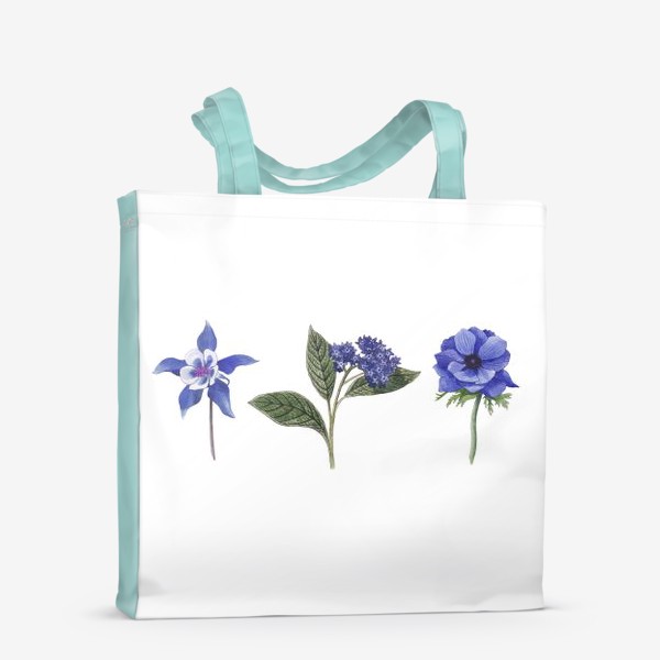 Сумка-шоппер «Синие цветы. Ботаника»