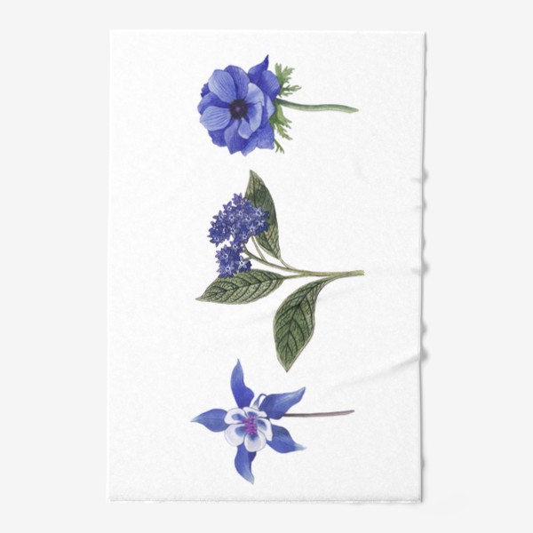 Полотенце «Синие цветы. Ботаника»