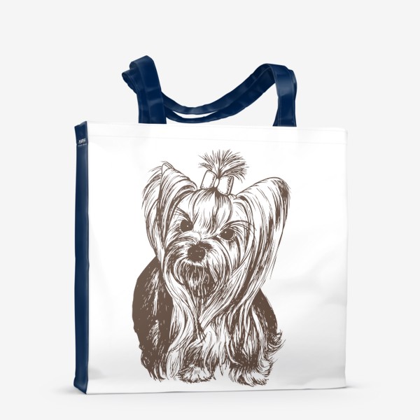 Сумка-шоппер «Маленькая собака терьер рисунок»