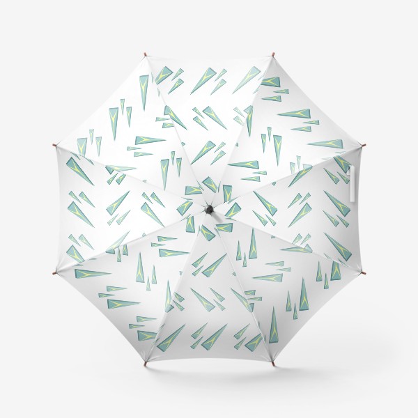 Зонт «Треугольные сосульки или кусочки льда. Геометрический паттерн»