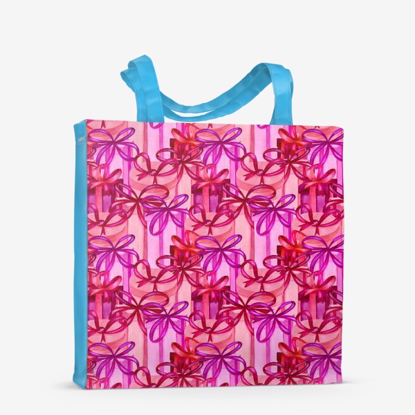 Сумка-шоппер «Паттерн розовые коробки с подарками»