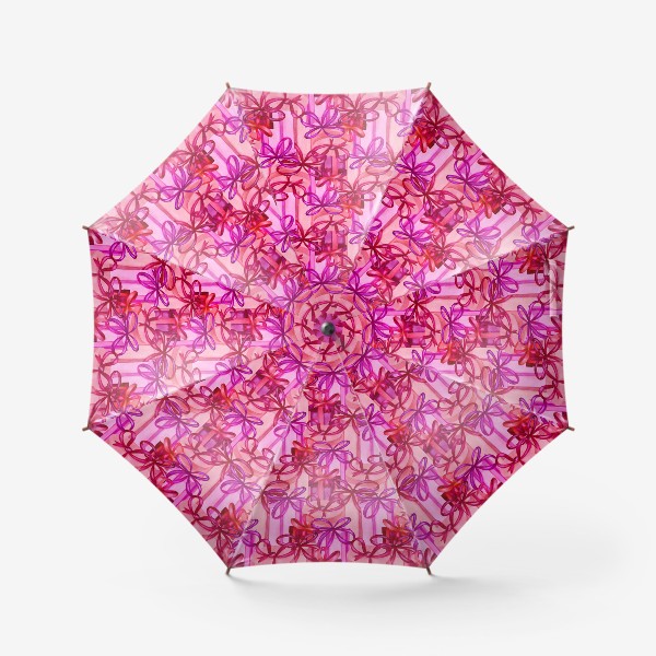 Зонт &laquo;Паттерн розовые коробки с подарками&raquo;