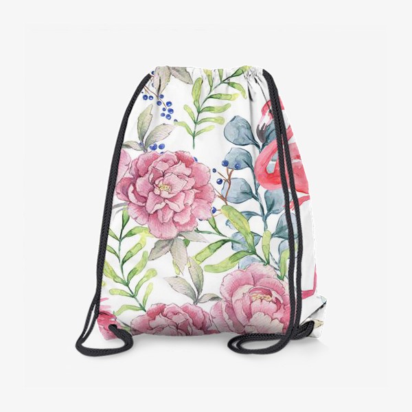 Рюкзак «Фламинго Пион цветок паттерн»
