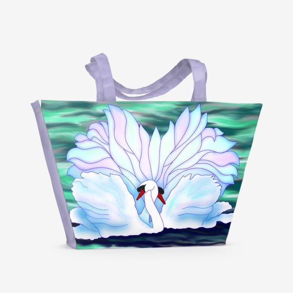Пляжная сумка «Белые лебеди»