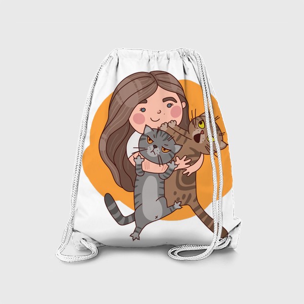 Рюкзак «девочка с котиками»