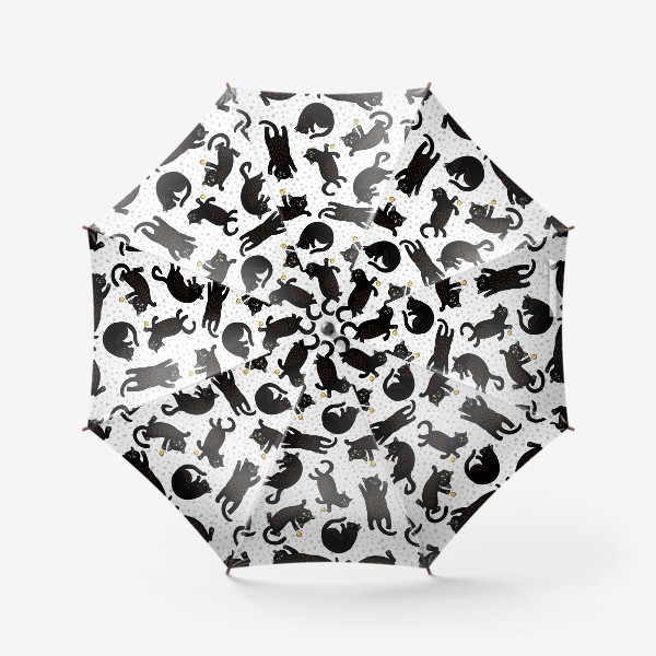 Зонт «Милые игривые котята на белом фоне»