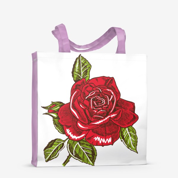 Сумка-шоппер «Графика красная роза»