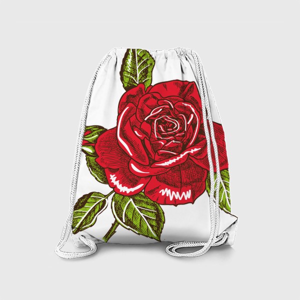 Рюкзак «Графика красная роза»