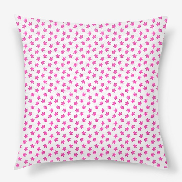 Подушка «Паттерн мелкие розовые звёздочки»