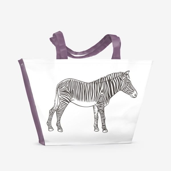 Пляжная сумка «Графика зебра»