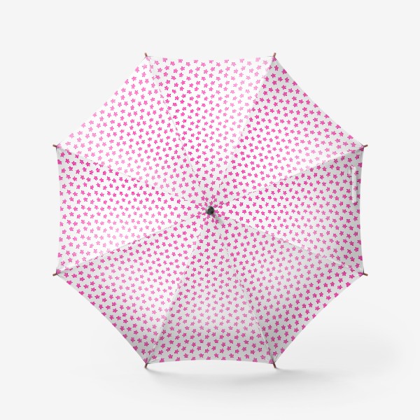 Зонт «Паттерн мелкие розовые звёздочки»