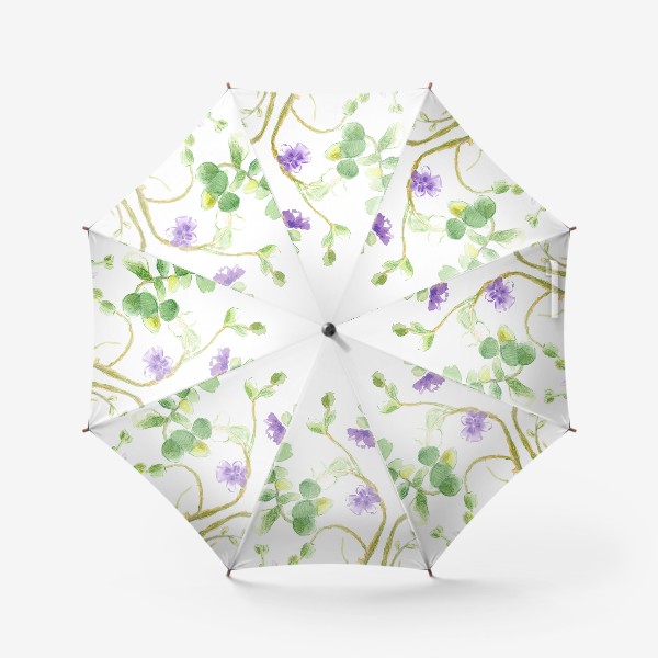 Зонт «нежное зеленое растение в сиреневом горшке»